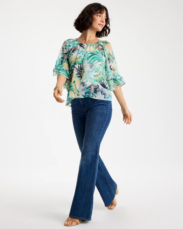 Printed Georgette Swing Blouse - image 2
